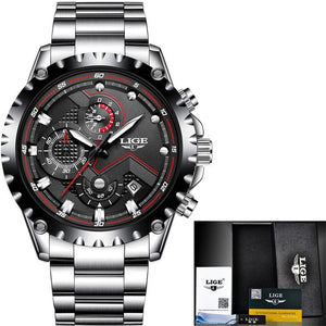 LIGE Brand Men's Fashion Watches