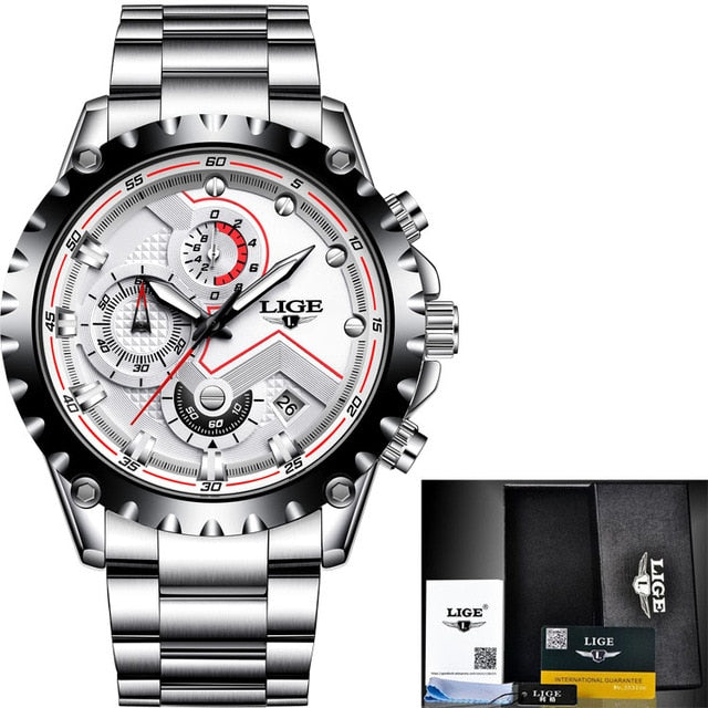 LIGE Brand Men's Fashion Watches