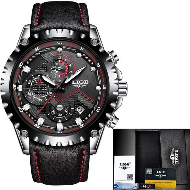 LIGE Brand Men's Fashion Watches