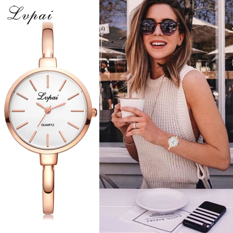 Lvpai Rose Gold Women Bracelet Watches